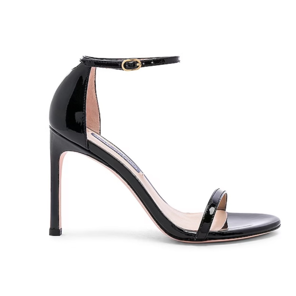 Nudistsong Heel in Black Patent